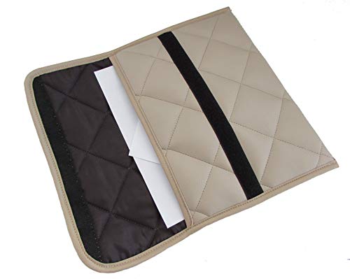 Preisvergleich Produktbild TEXMAR Kfz-Dokumententasche / Brieftasche, aus Öko-Leder, Beige