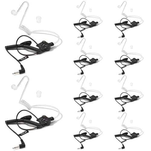 Auriculares de tubo acústico in-ear transparentes solo escuchan para radio conector de 3.5mm