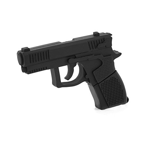 Usbkingdom 32GB USB 2.0 Flash Drive Cartoon Black Plastic Gun Shape Memory Stick Pen Thumb Drives Memorias USB Flash Disk