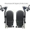 Wheelchair Elevating Legrests,Wheelchair Legrest Assembly,Padded Calf Pads,Universal Wheelchair Replacement Parts,Black(1 Pair)(Black+Leg pad)