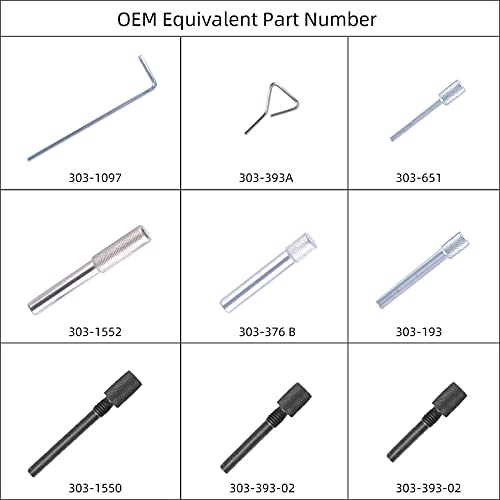 DAYUAN Motor Einstellwerkzeug Nockenwellen Arretierung Zahnriemen Werkzeug Set kompatibel mit Ford Mazda 1.4 1.6 1.8 2.0 Di/TDCi/TDDi ECOBOOST 1.6 Ti-VCT 1.5/1.6 VVT 2.3L 2.5L