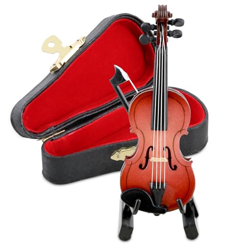 EASTROCK Mini Violin Model 3.15inches, Mini Musical Instrument Model Music Lover Gift