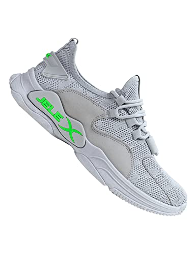 JELEX Baskets Performance pour homme en gris/noir. Chaussures de sport respirantes avec tige en maille et semelle antidérapante., gris, 44 EU Cover