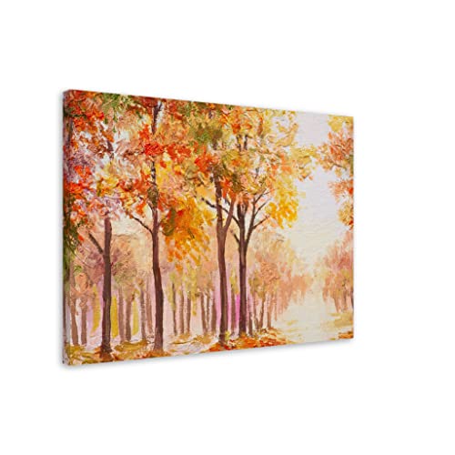 Toile encadrée d'arbres d'automne pour sublimer le design de votre salon