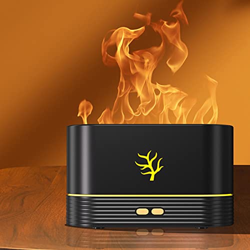 Difusor eléctrico aromático Diydeg con llama colorida y luz LED miniatura 2