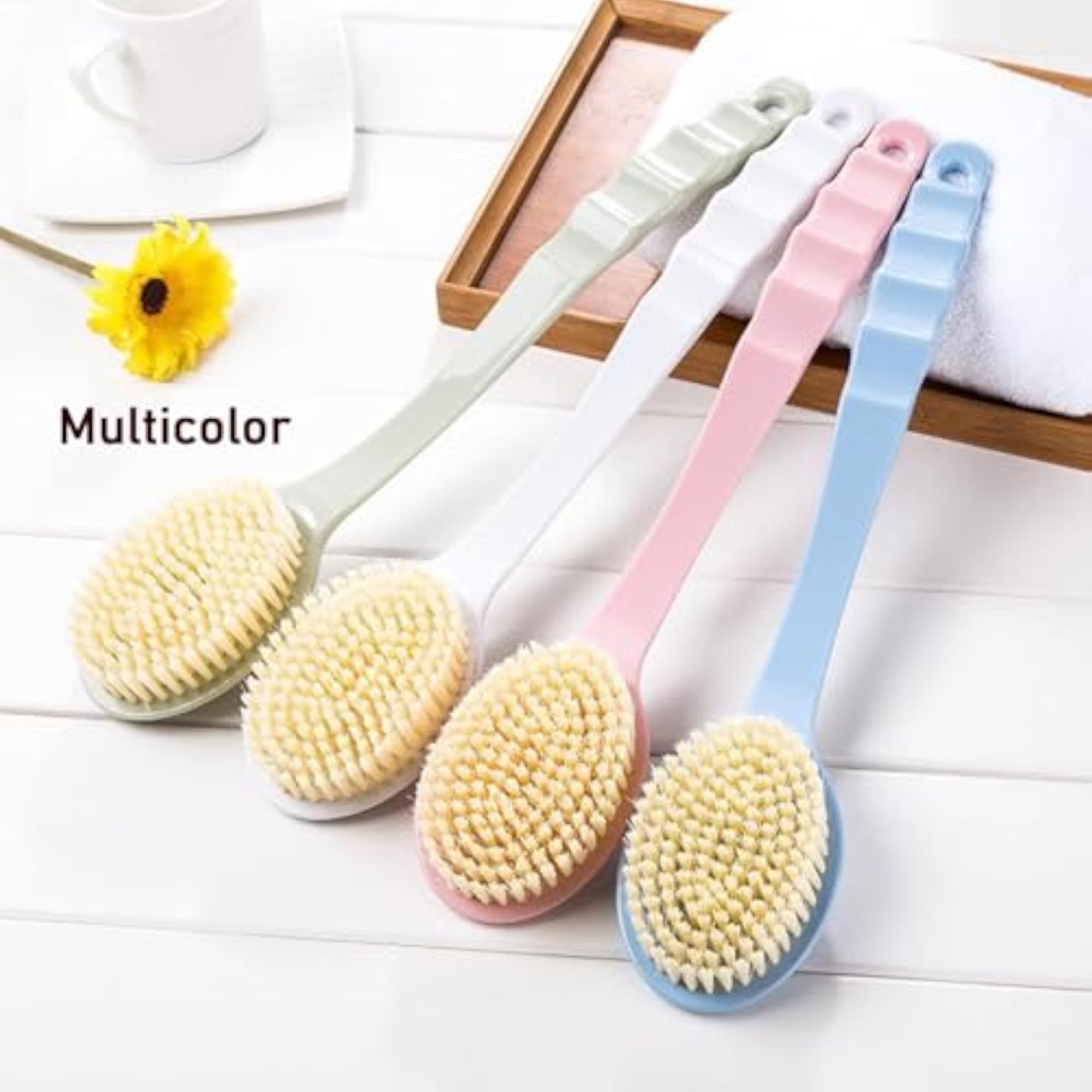 Back Scrubber for Shower, Dry Body Brush with Long Handle