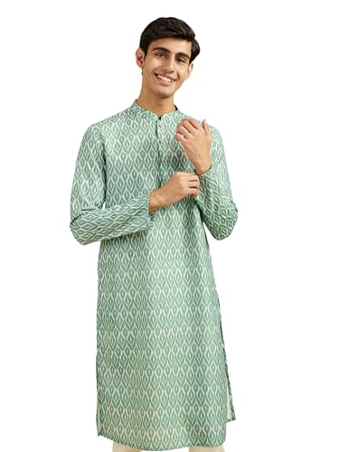 Image of DIWAS BY MANYAVAR Men's Cotton Blend Printed Kurta (1pc)