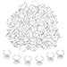 Produktbild Kissral 200 pcs Einweg-Kleber Halter, Kunststoff Ringe und Tassen für Wimpern Extensions, Make-up Tool Pigment Kleber Halter, Augenbraue Tätowierung Ink Caps (White)