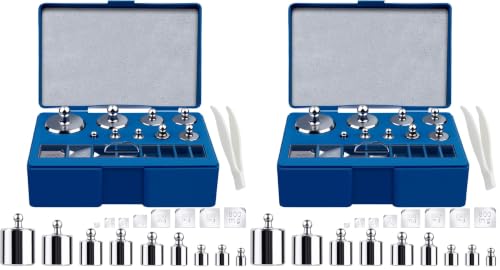 Image of UCEC Calibration Weights for Digital Scale, 10mg - 100g Gram Weights Kit, Precision Stainless Steel Balance Scale Calibration Weight Set with Tweezers for Lab Educational Science (Pack of 2)