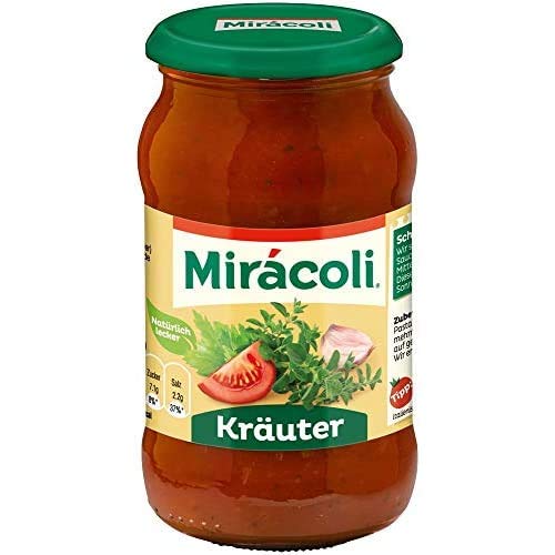 MIRÁCOLI Pasta Sauce Kräuter, 6 Gläser (6 x 400g) (Packung mit 2)