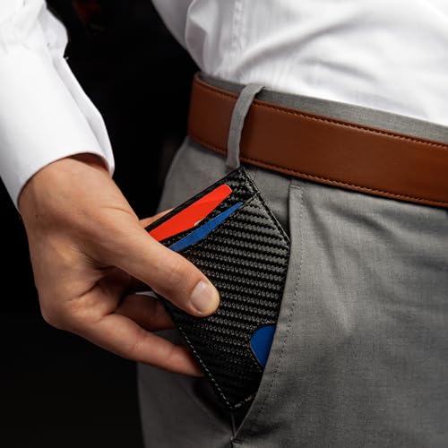 Slim Wallet for Men Leather RFID Blocking with Money Clip Credit Card Holder Bifold Wallets Minimalist 12 Card Slots3