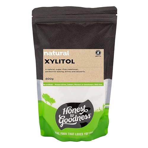 Honest to Goodness Xylitol, 600 g - A natural sugar free sweetener. 100% Natural, low glycemic index. Substitute for sugar at a 1:1 ratio.