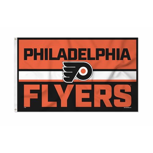 Rico Industries NHL Hockey Philadelphia Flyers Bold 3 x 5 Banner Flag Single Sided - Indoor or Outdoor - Home Dcor