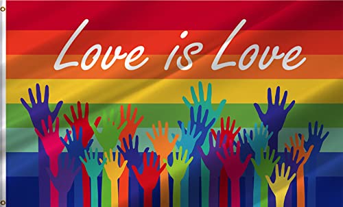 ANCONINE LGBTQ Pride Regenbogen-Flagge mit 2 Messingösen, langlebig, doppelt genäht und hochwertiges Polyester, 10 x 15 cm Cover