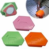 Jolynwin 3PCS Magnetic Seam Guide for Sewing Machine, Upgraded Multifunctional Polygonal Hemmer Guide with Scale, Essential Quilting Tool Sewing Supplies and Accessories