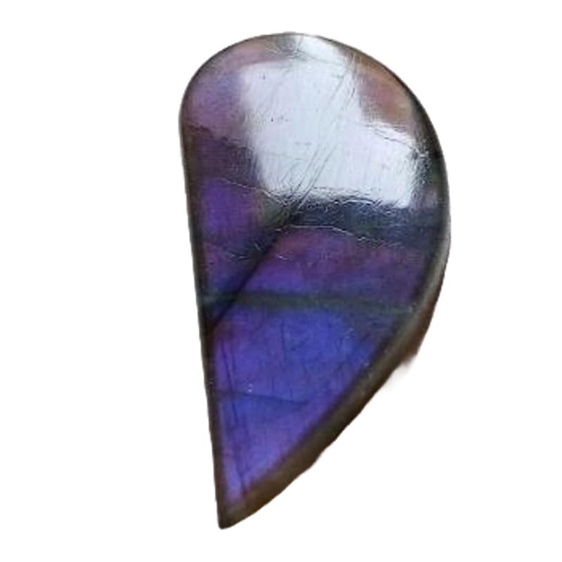 Labradorite violette naturelle cabochon 41x21mm pour création bijoux DIY