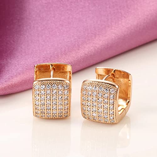 18k Plated Copper Zircon Bali Earrings (rrsd12843er)