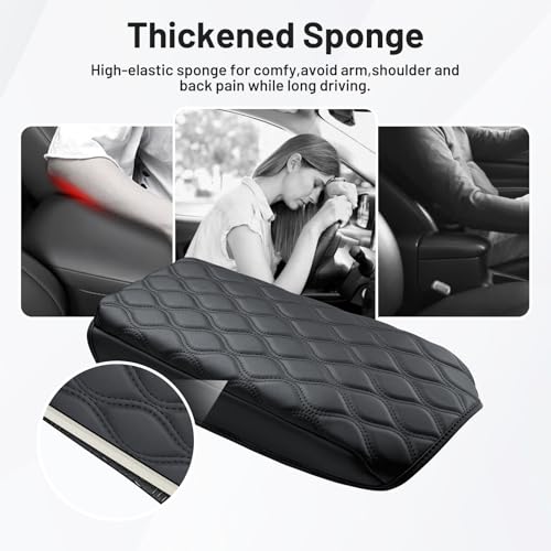 Image of Autorder Center Console Cover for 2018-2024 BMW X3 /BMW X4 2019-2025, Accessories Armrest Cushion Cover Nappa Leather Middle Console Covers X3 Console Cushion Pad Anti-Scratch
