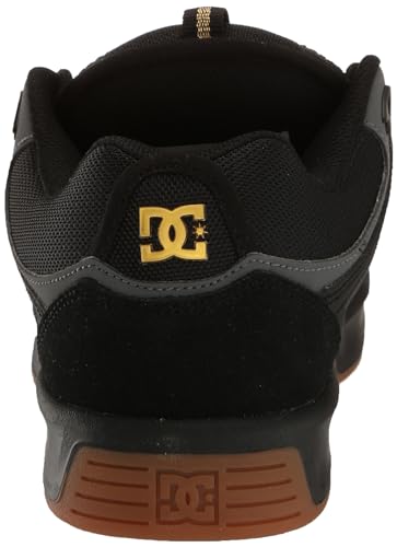 DC Men's Kalynx Zero Casual Skate Shoe, Black/Gold, 3.5