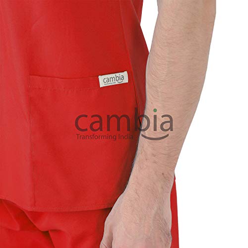 Image of Cambia Scrub Suits for Doctors Men /OT Dress Unisex (L, Red)