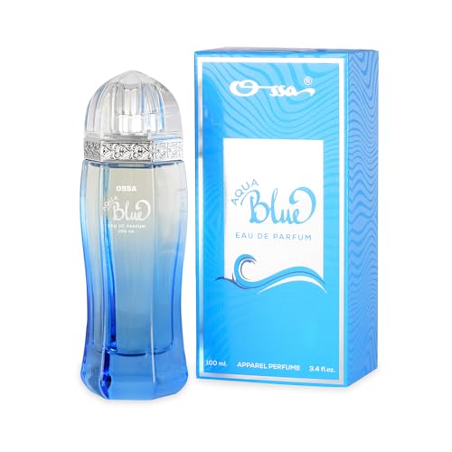 Image of Ossa Aqua Blue Eau De Parfum 100ml Perfume With Fresh And Citrusy Notes | Premium EDP For Men | Long Lasting Fragrance Ideal For Glamorous Evenings (Pack of 2)