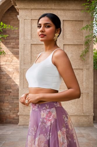 Image of Soch Womens Taffeta Solid Sleeveless Padded Blouse