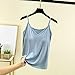 fnnxeal delivery Today Womens Summer Camisole with Built in Bra Sleeveless Spaghetti Strap Basic Tank Tops 2025 Summer Workout Yoga Clothes Crop Tank Tops for Women Light Blue L