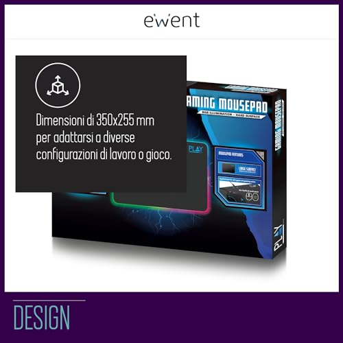 PL3341 Tappetino Mouse Gaming RGB, Tappetino per Mouse da Gioco, 11 Effetti Luminosi, Superficie Ottimizzata per Mouse Gaming Laser e Ottico - Mousepad - Immagine 5