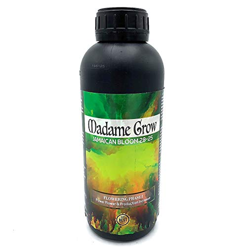 MADAME GROW - Abono Plantas - Fertilizante Floración - Superconcentrado PK + Molibdeno - Multiplica Tus Flores - Jamaican Bloom - (1L) Cover