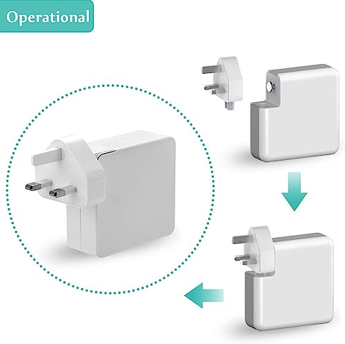 Image of Plug Duckhead, AC Adapter Compatible with All Macbooks USB-C,Replacement 3 Pin AC Plug,MacBook Pro Air Mac i-Book i-Phone i-Pod.