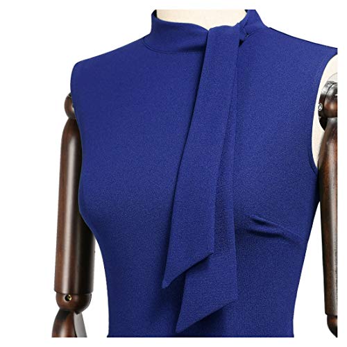 Image of Miusol Women's Retro 1950s Style Half Collar Ruffle Cocktail Pencil Dress