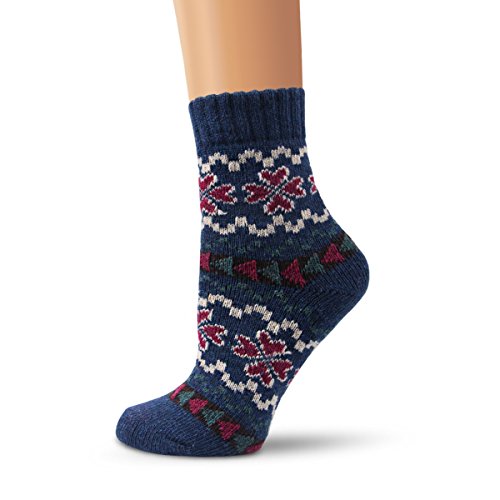 Image of Winter Women Socks 5 Pairs Vintage Wool Casual Thermal Crew Socks