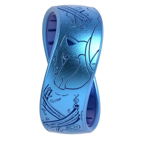 Enso Rings x Pokémon Evoultions Dualtone Silicone Ring - 7.9mm Wide, 2.18mm Thick - Evolve to Blastoise - Blue Topaz/Sapphire - Size 10 by Enso Rings - Image 3