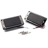 Ogdni Guitar Humbucker Pickups Set,Double Coil Neck and Bridge Pickup Replacement Parts for LP Electric Guitar (black)