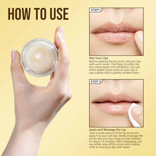 Nourishing Lip Scrub - Infused with Coconut Oil, Olive Fruit Oil, and Jojoba Seed Oil, 1.05oz - Exfoliate, Hydrate, and Glow for Luscious Lips - Image 6