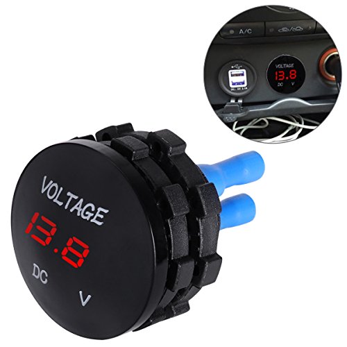 WINOMO Voltímetro Digital coche Universal Voltage Meter para DC 12V-24V Motorcycle Auto