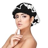 CNTDBU Visage Vase Illusion Bonnet de nuit en satin pour femme   Double couche de soie douce   Protection des cheveux réglable   Bonnet de nuit pour cheveux longs et bouclés naturels