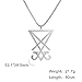 EENSYWEENSY Church of Satan Necklace - Satanic Sigil of Lucifer Pendant Religions Jewelry Gift for Men and Women
