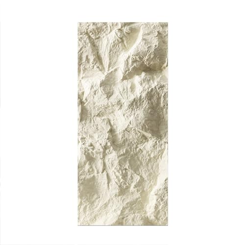 MLYAYE Panel De Pared De Piedra Artificial 3D, Revestimiento De Roca Artificial De Poliuretano para Interiores Y Exteriores, Ideal para Baño, Sala De Estar, Cabecero(Beige)