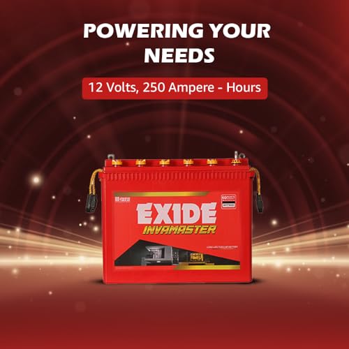Image of EXIDE INVAMASTER IMTT2600, 12V 250Ah Tall Tubular Inverter Battery for Home and Office with Warranty - 60 Months (36 FOC+24Pro Rata)