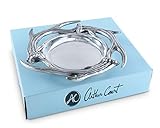 Arthur Court Designs Aluminum Antler Wine Coaster/Holder Artisan Metal 7 Diameter x 1 inch Tall