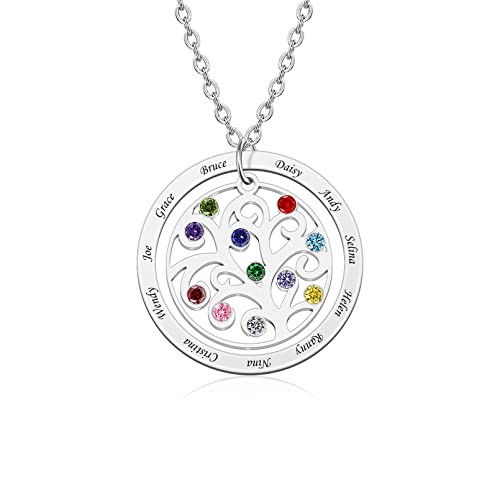 MissNaNa Tree of Life Necklace with Birthstones