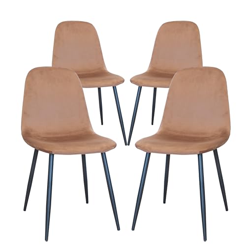 GARDENIA Becky Chaises, allié Alliage d'acier Tissu Velours, Rouille, 4