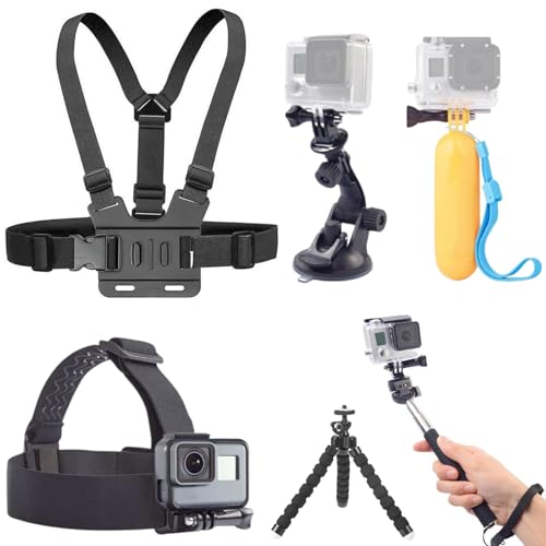 6 in 1 Accessories Kit for Action Camera, Chest Mount...
