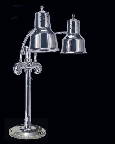 Hanson Heat Lamps, DLM/RB9/SOL/CH, Dual Bulb Portable Heat Lamp, Polished  Stainless Steel