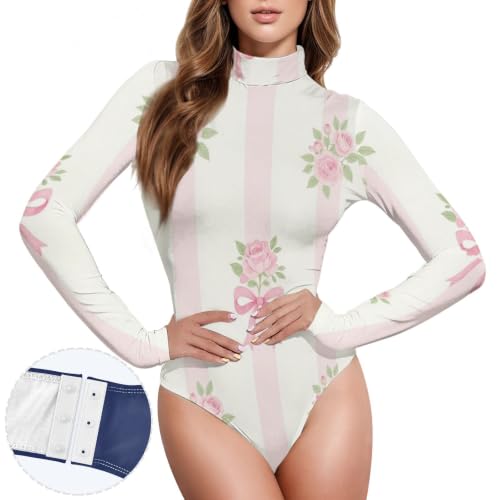 Body de manga larga para mujer GuoChe para vestir casual o de fiesta 2