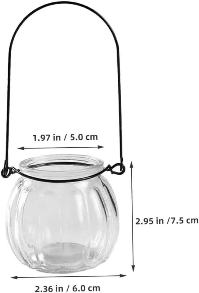 6Pcs Clear Glass Wall Hanging Planters Hydroponic Vases for Indoor Plants Stylish Wall Mounted Flower Pots for Home and Office Decor for Air Plants