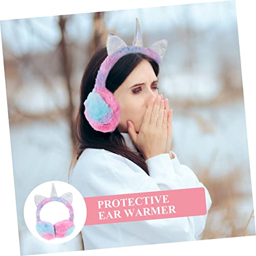 Unicorn Sequin Earmuffs Plush Ear Cover for Girls Winter Outdoor Protection Comfortable Ear Warmer for Boys and Girls4