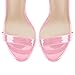 onlymakerheels Platform Stiletto High Heels for Women, Round Open Toe Ankle Strap Sexy Heeled Sandals for Wedding Party Dress Pink Size13