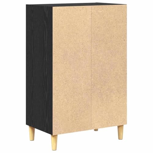 Aparador de madera de roble negro con espacio de almacenamiento interior 8